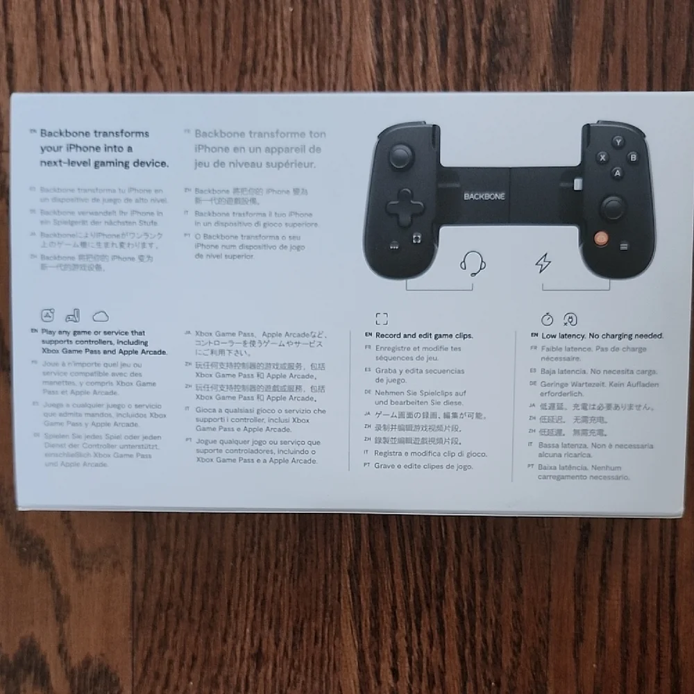 NEW! Backbone One Lightning Black Mobile Gaming Controller for iPhone BB-02-B-R